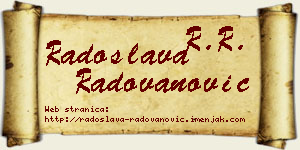 Radoslava Radovanović vizit kartica